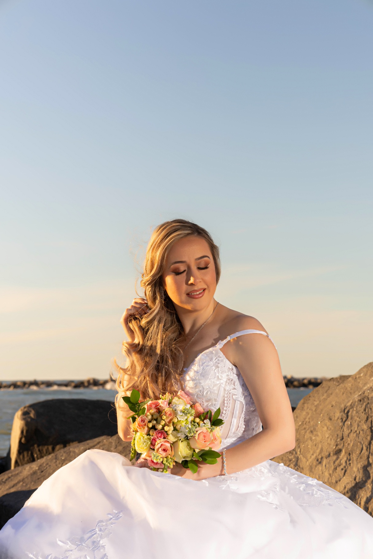 Retrato nupcial en rocas